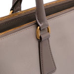 Prada Bicolor Saffiano Lux Galleria Double Zip