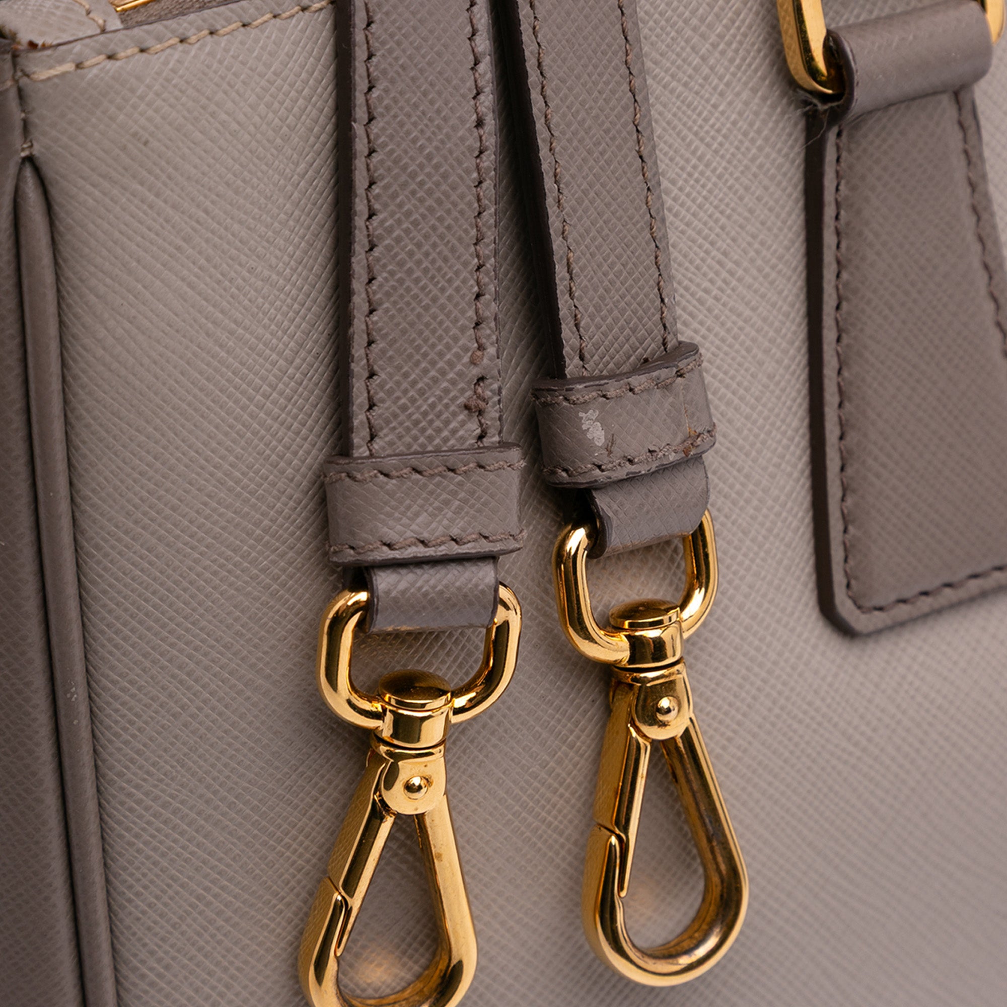 Prada Bicolor Saffiano Lux Galleria Double Zip