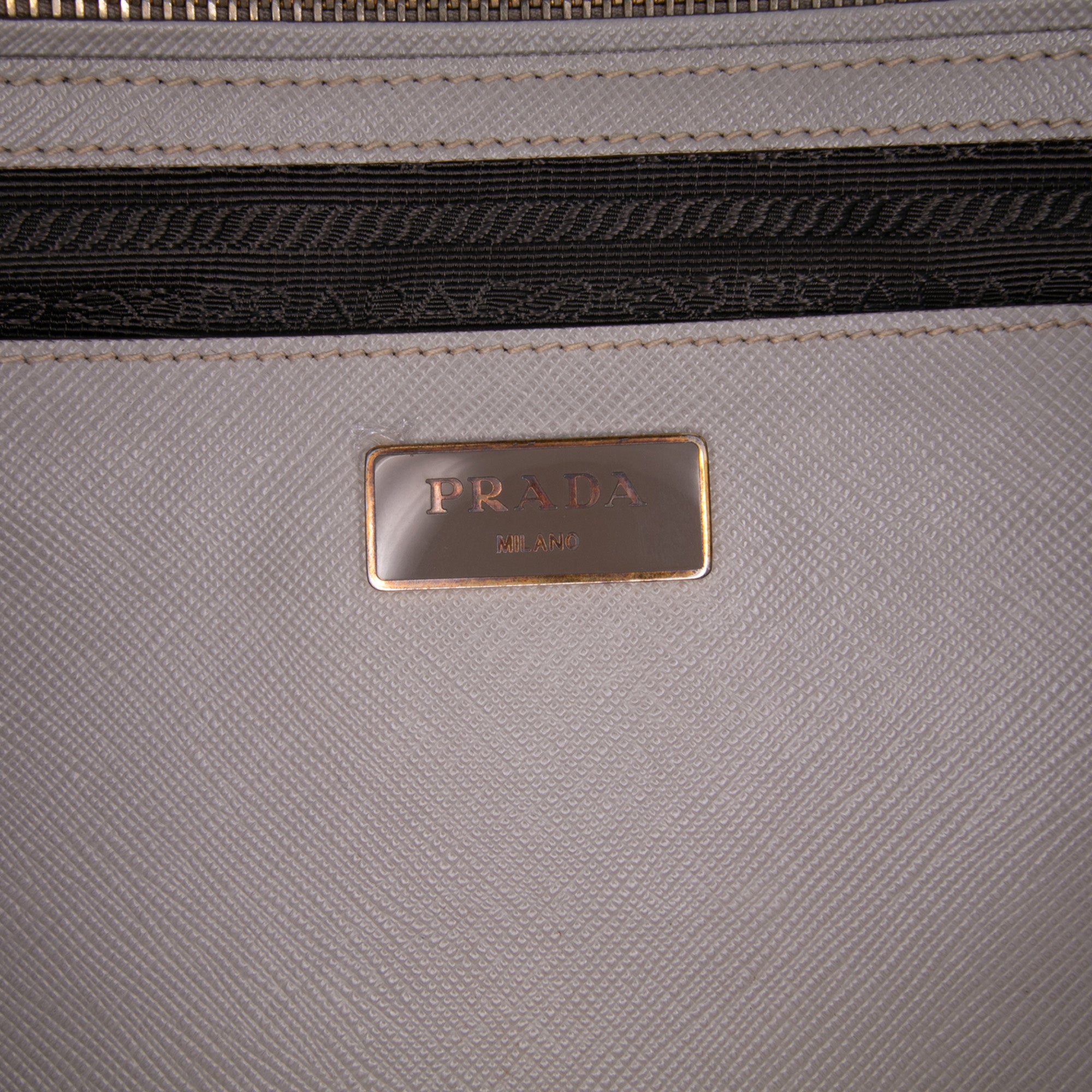 Prada Bicolor Saffiano Lux Galleria Double Zip