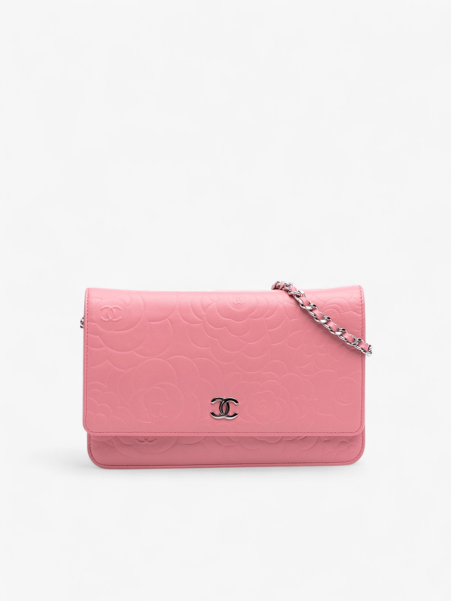Chanel Embossed Lambskin Camellia Wallet on Chain - ReLuxe Room 