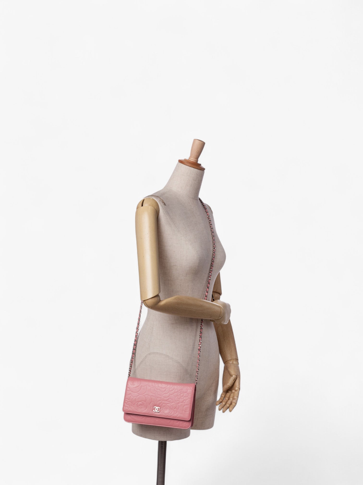 Chanel Embossed Lambskin Camellia Wallet on Chain - ReLuxe Room 