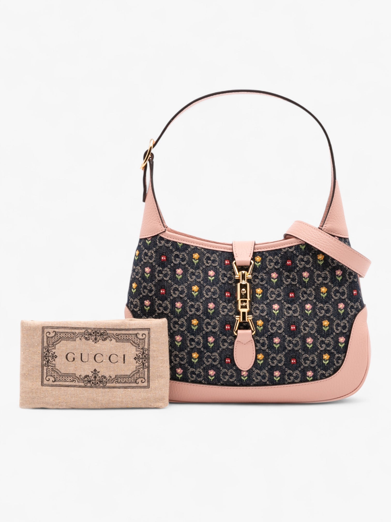 Gucci Limited Edition Mini GG Embroidered Floral Jackie 1961