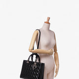 Dior Large Patent Cannage Lady Dior