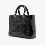 Dior Large Patent Cannage Lady Dior