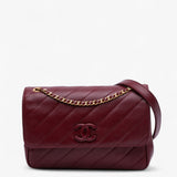 Chanel Diagonal Quilted CC Signature Flap