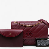 Chanel Diagonal Quilted CC Signature Flap