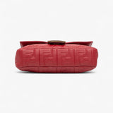 Fendi Zucca Embossed Baguette Satchel