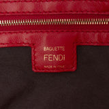 Fendi Zucca Embossed Baguette Satchel