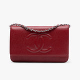 Chanel CC Caviar Wallet On Chain
