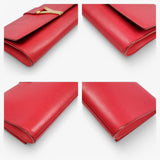 Saint Laurent Red Leather Y Chyc Clutch