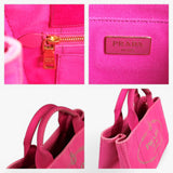 Prada Canapa Denim tote pink