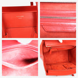 Céline Red Leather Luggage Tote