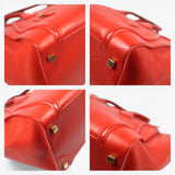 Céline Red Leather Luggage Tote