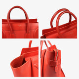 Céline Red Leather Luggage Tote