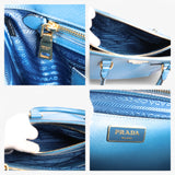 Prada Galleria Saffiano 2WAY синьо
