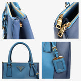 Prada Galleria Saffiano 2WAY синьо