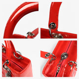 Lady Dior Medium Patent Cannage satchel