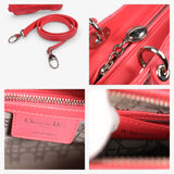 Lady Dior Lambskin Cannage Medium Coral