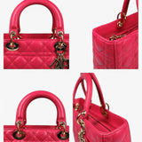 Christian Dior Lady Dior Large in Hot Pink