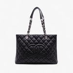 Chanel black Caviar Grand Shopping Tote