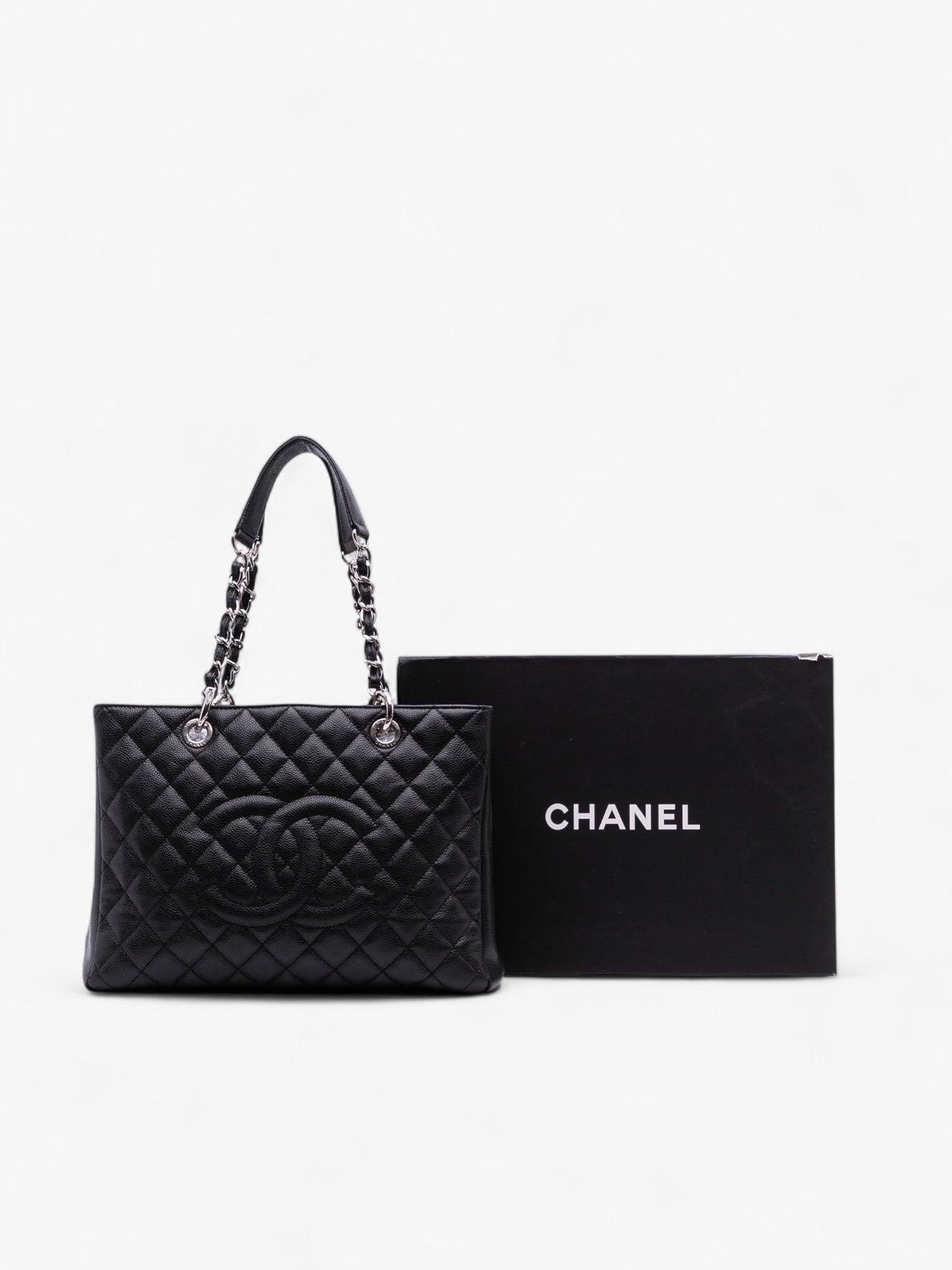 Chanel black Caviar Grand Shopping Tote