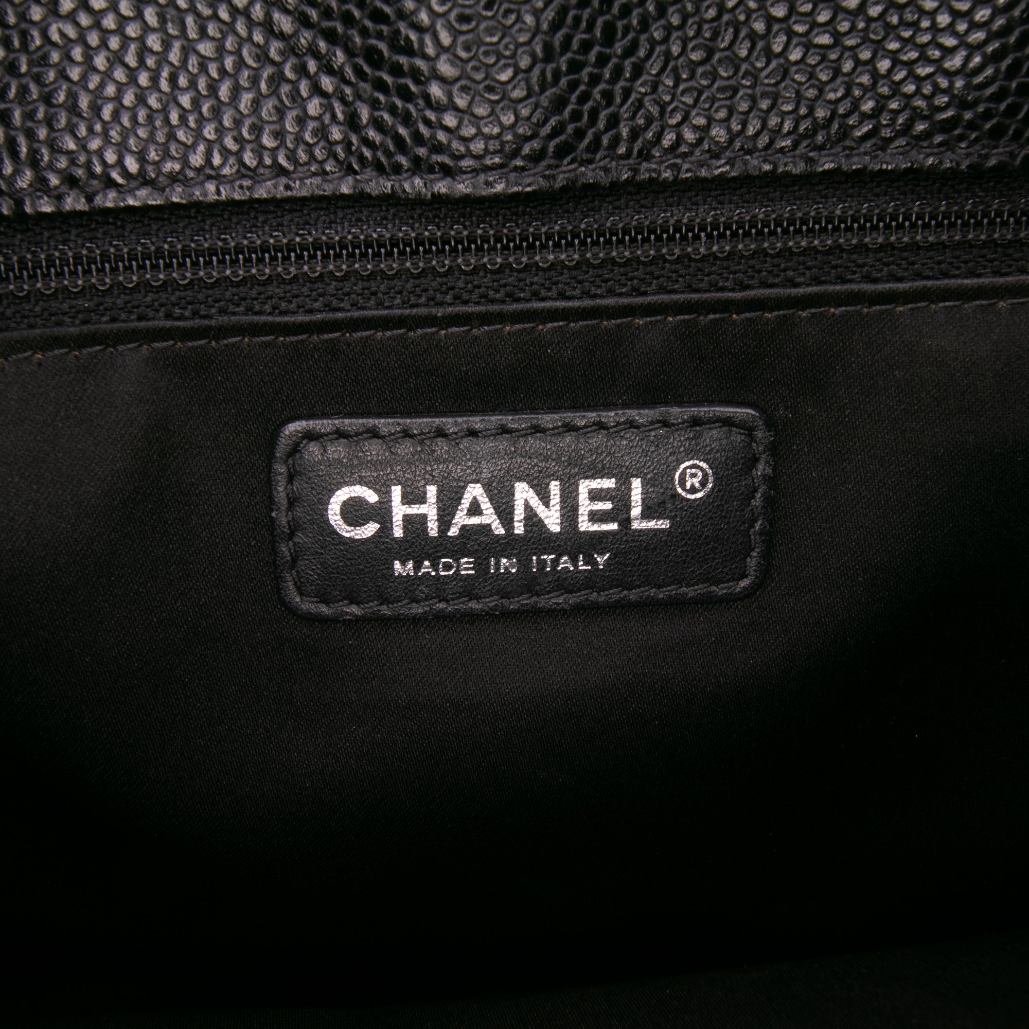 Chanel black Caviar Grand Shopping Tote