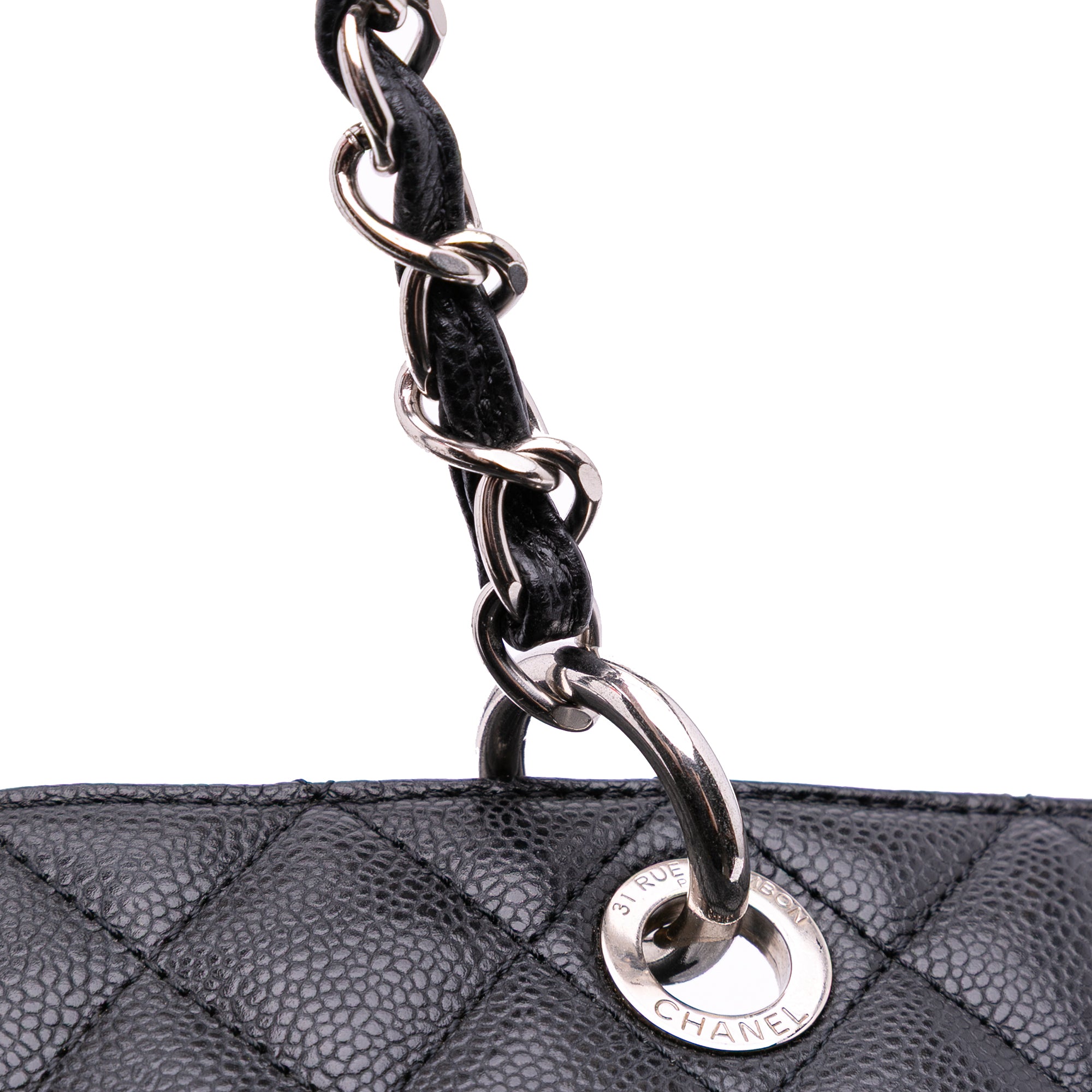 Chanel black Caviar Grand Shopping Tote