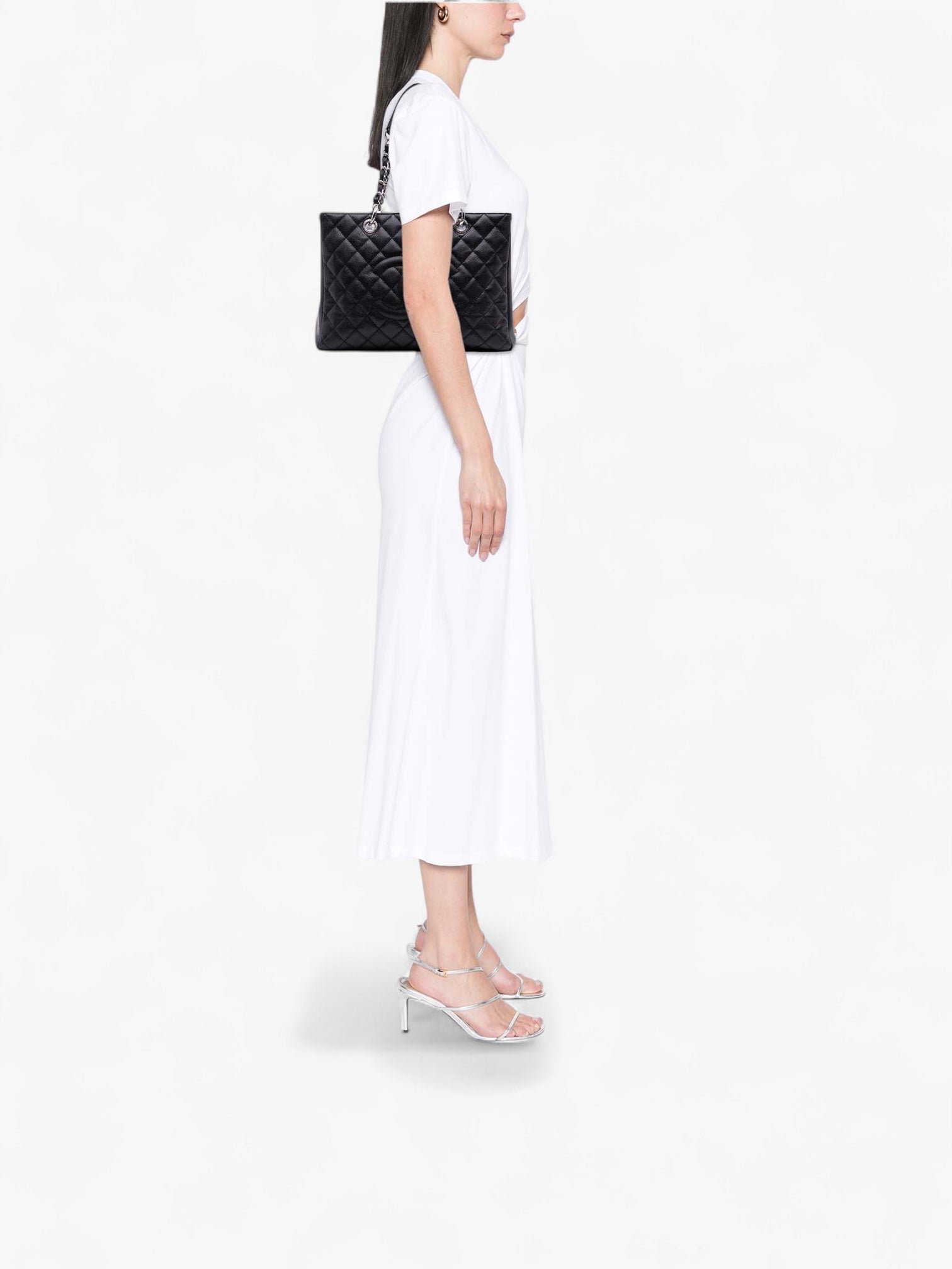 Chanel black Caviar Grand Shopping Tote