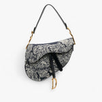 Dior Canvas Reverse Toile De Jouy Saddle