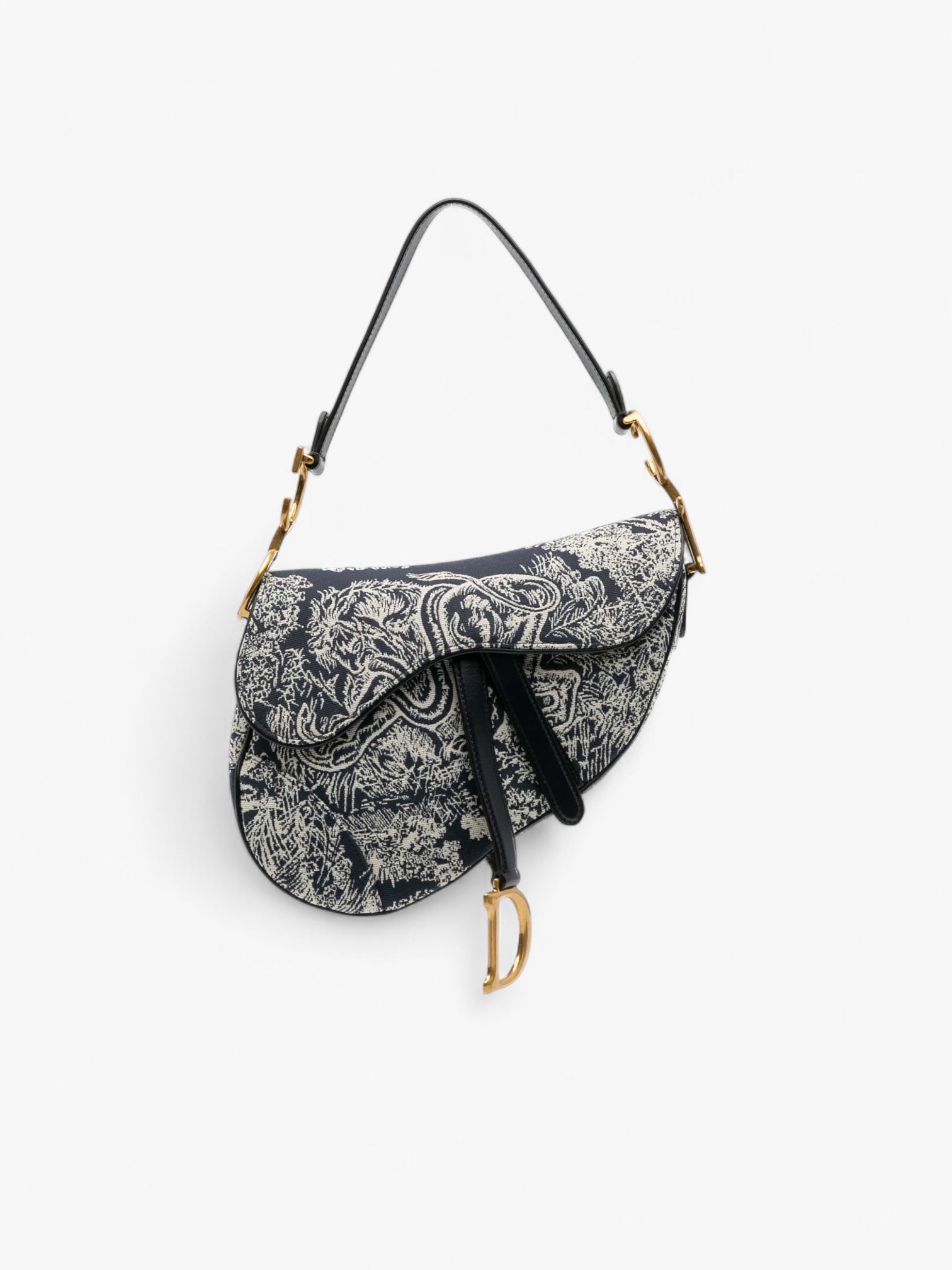 Dior Canvas Reverse Toile De Jouy Saddle