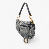 Dior Canvas Reverse Toile De Jouy Saddle