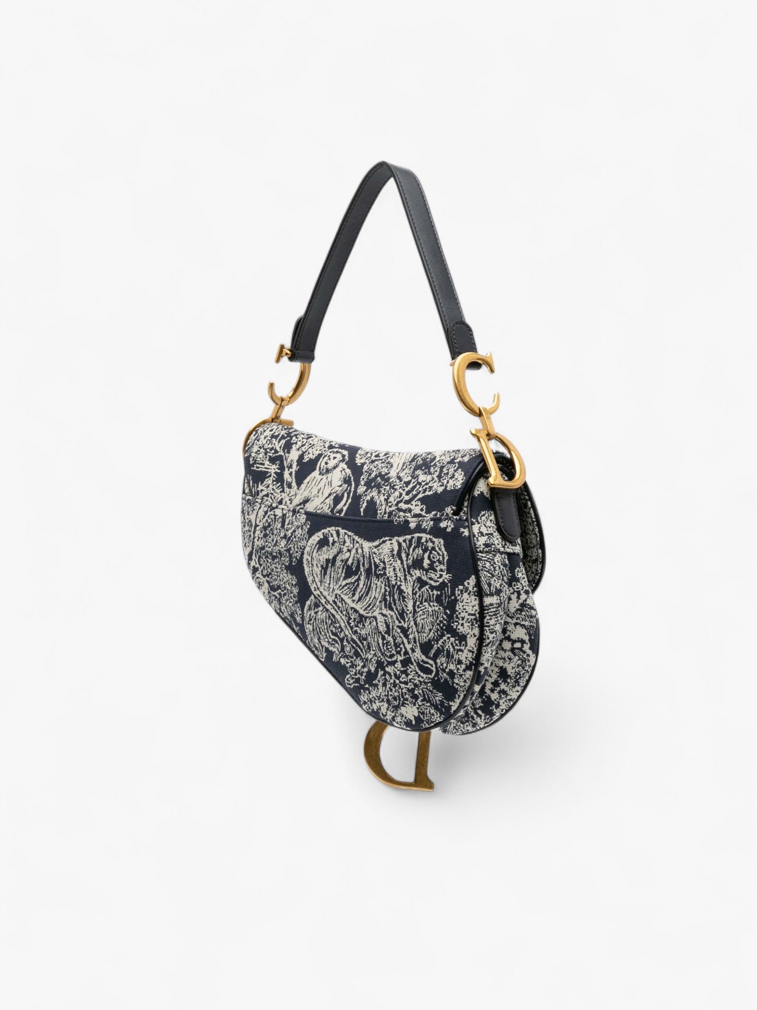 Dior Canvas Reverse Toile De Jouy Saddle