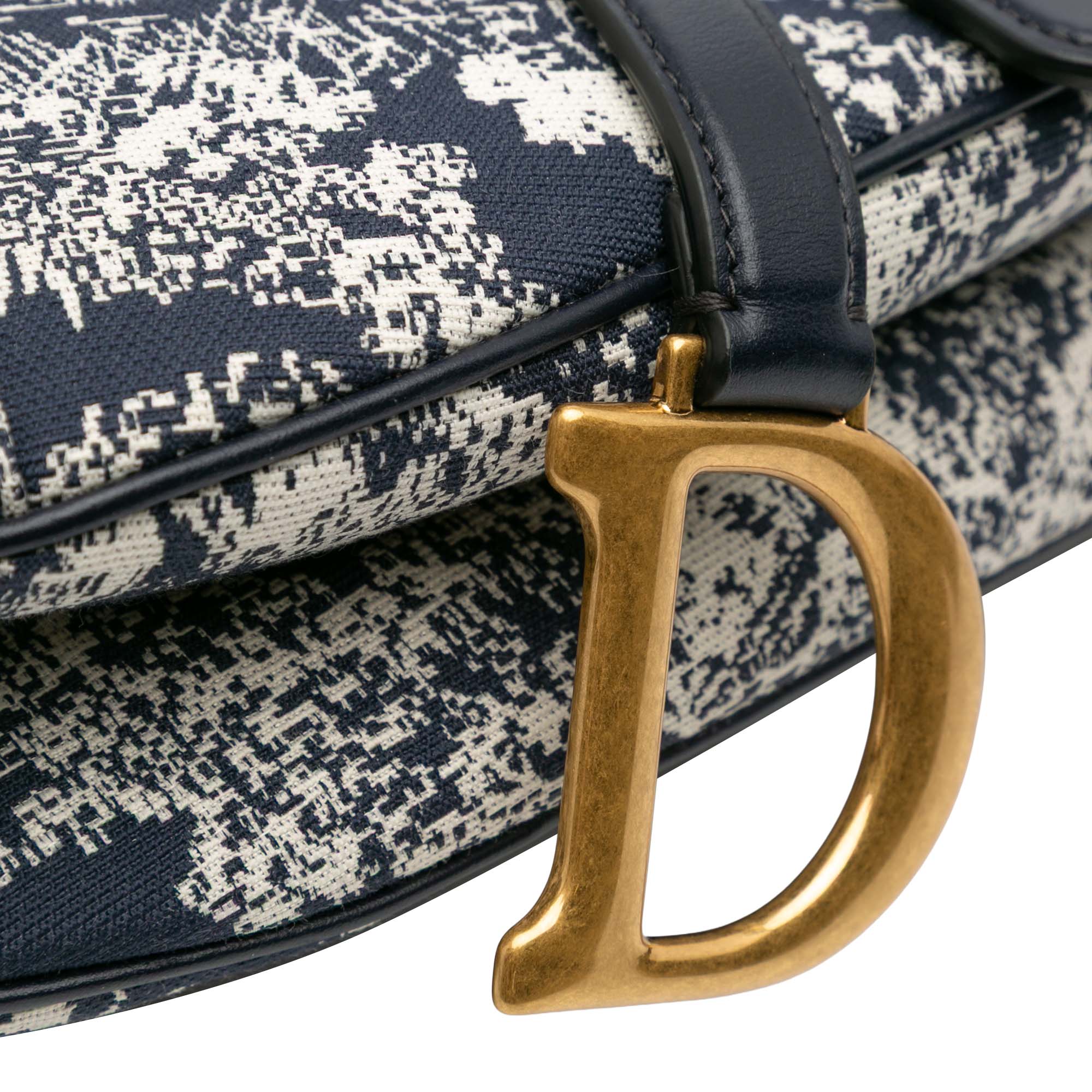 Dior Canvas Reverse Toile De Jouy Saddle