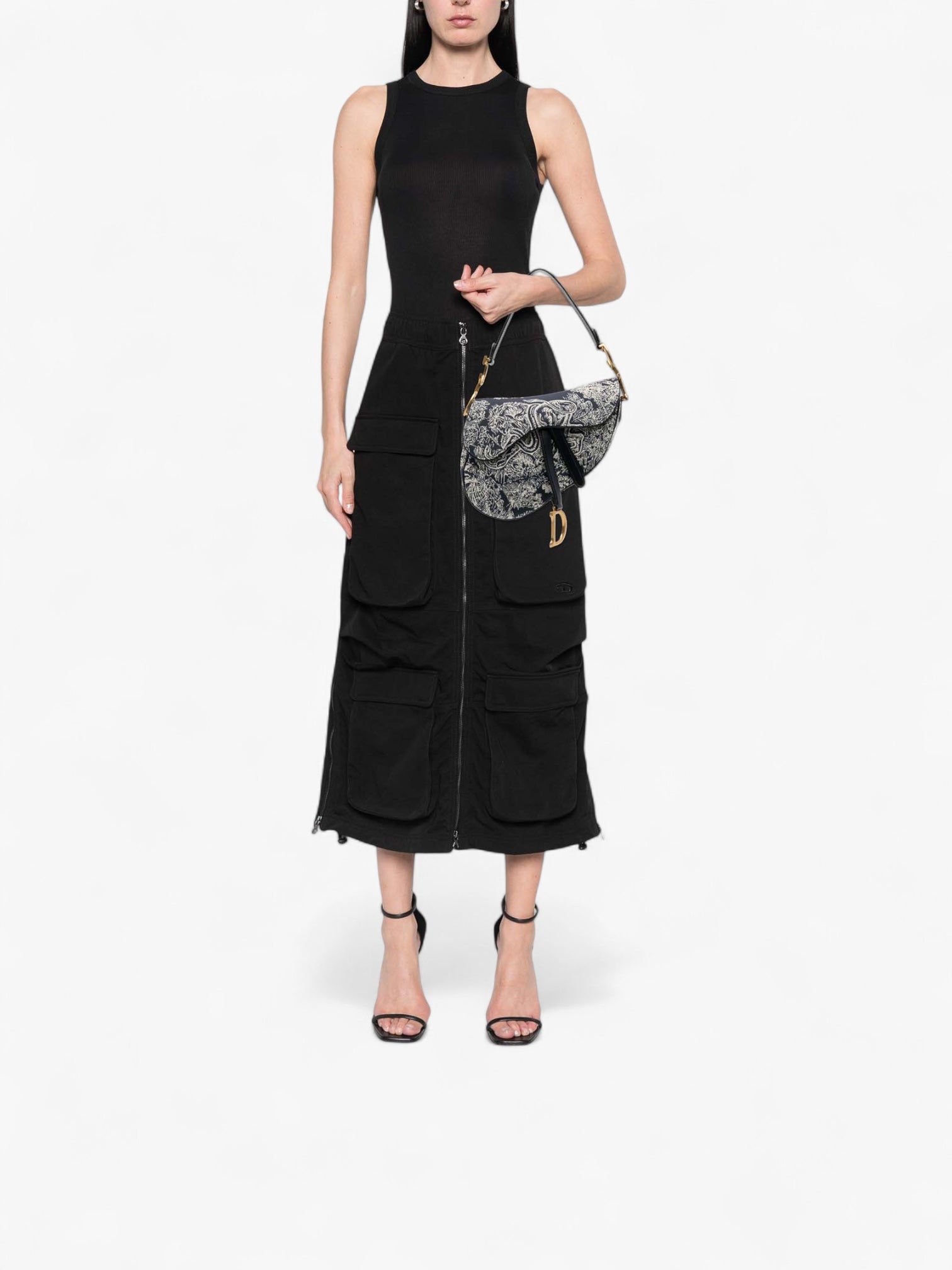 Dior Canvas Reverse Toile De Jouy Saddle