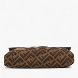 Fendi Zucca Canvas and Leather Chain Maxi Baguette