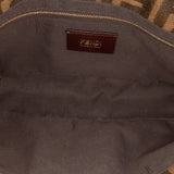 Fendi Zucca Canvas and Leather Chain Maxi Baguette