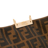 Fendi Zucca Canvas and Leather Chain Maxi Baguette