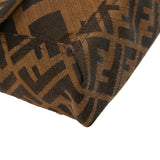 Fendi Zucca Canvas and Leather Chain Maxi Baguette
