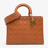 Dior Large Ultra Matte Calfskin Cannage Lady Dior