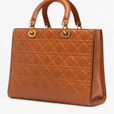 Dior Large Ultra Matte Calfskin Cannage Lady Dior