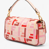 Fendi Zucca Embroidered Canvas Baguette