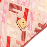 Fendi Zucca Embroidered Canvas Baguette