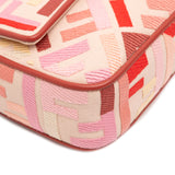 Fendi Zucca Embroidered Canvas Baguette