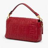 Fendi Zucca Embossed Leather Baguette Satchel