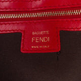 Fendi Zucca Embossed Leather Baguette Satchel