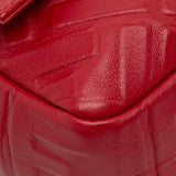 Fendi Zucca Embossed Leather Baguette Satchel