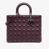 Dior Large Lambskin Cannage Lady Dior