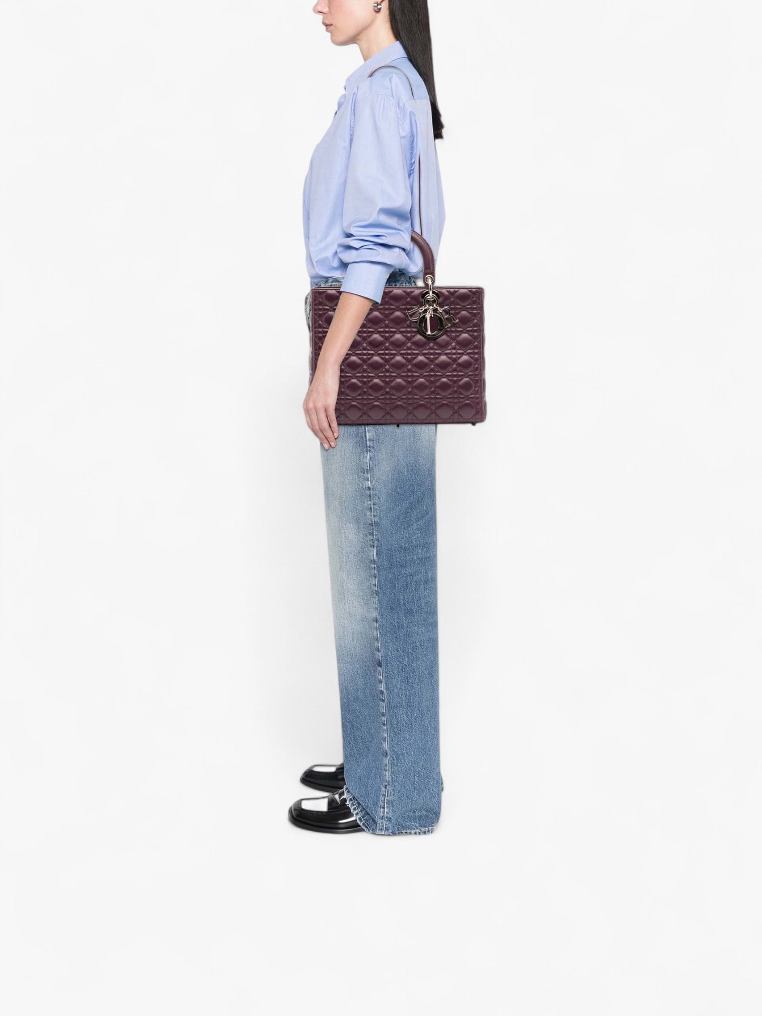 Dior Large Lambskin Cannage Lady Dior