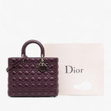 Dior Large Lambskin Cannage Lady Dior