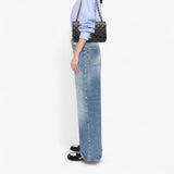 Chanel Gray Jumbo Classic Lambskin Double Flap